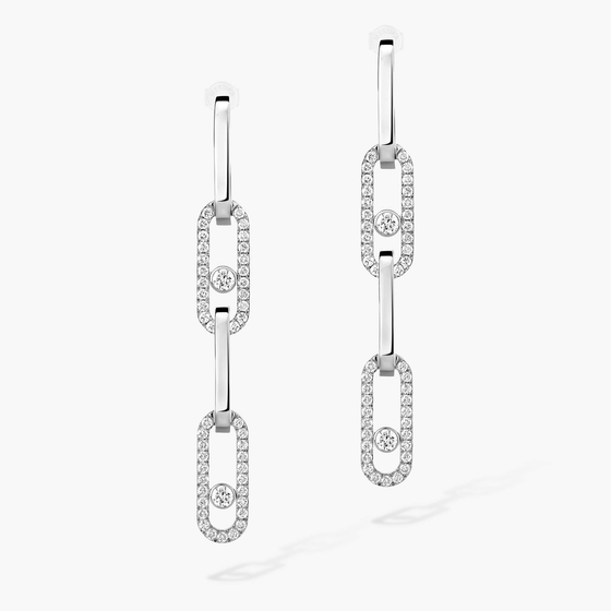 Boucles d'oreilles transformables Move Link Boucles d'oreilles Diamant Or Blanc