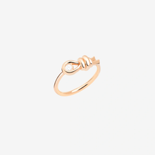  Rose Gold & White Diamond Nodo Ring