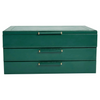 Sophia Jewellery Box with Drawers - Forest Green