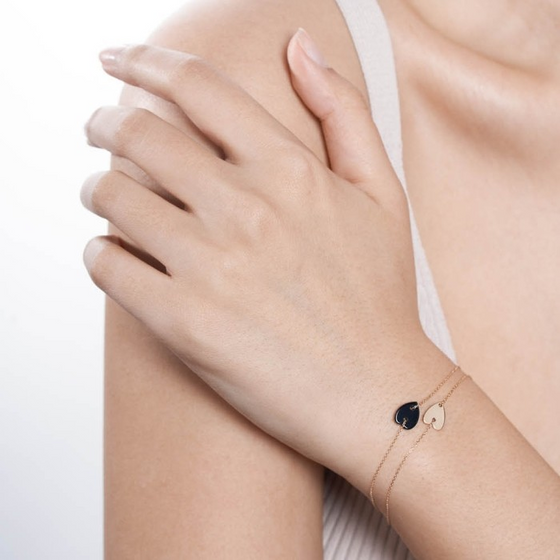 Bracelet Angèle Mini Cœur Onyx