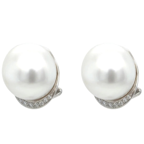 Pearls & Diamonds Clip Earrings