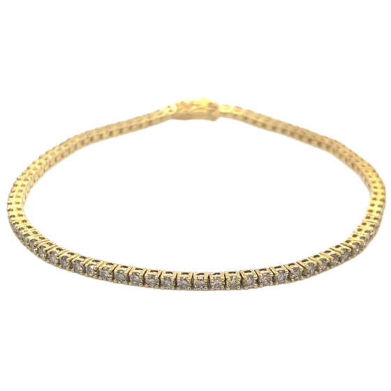 Bracelet Tennis Diamants Champagne