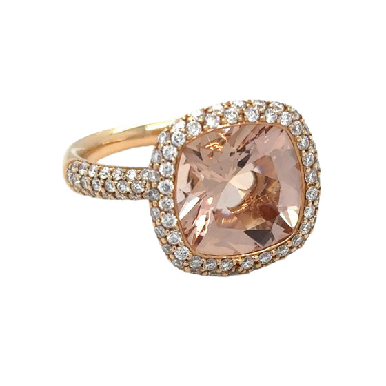 Morganite & Diamonds Ring