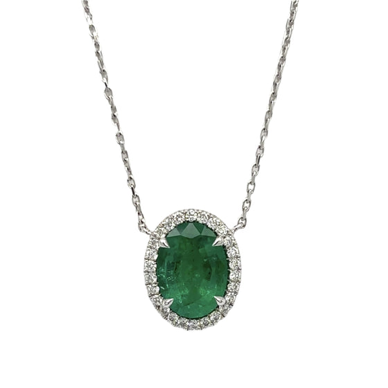 Emerald & Diamonds Necklace