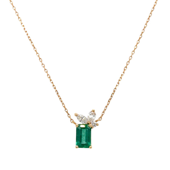 Emerald & Diamonds Necklace