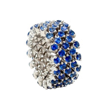  WHITE GOLD & SOFTEN SAPPHIRES RING