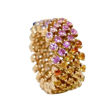  ROSE GOLD & RAINBOW SAPPHIRES RING