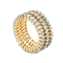  YELLOW GOLD & DIAMONDS RING - BRACELET