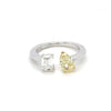 Toi & Moi Yellow & White Diamonds Ring