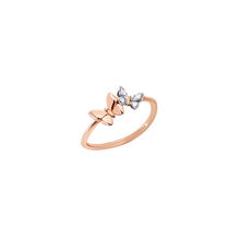  Bague Papillon Or Rose & Diamants Blancs
