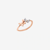 Rose Gold & White Diamond Butterfly Ring