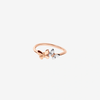 Rose Gold & White Diamond Butterfly Ring