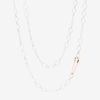 Silver Chain Necklace & Rose Gold Pin