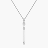 Fiery Cravate Collier Diamant Or Blanc