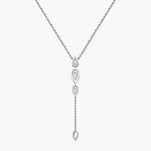  Fiery Cravate Collier Diamant Or Blanc