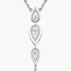 Fiery Cravate Collier Diamant Or Blanc