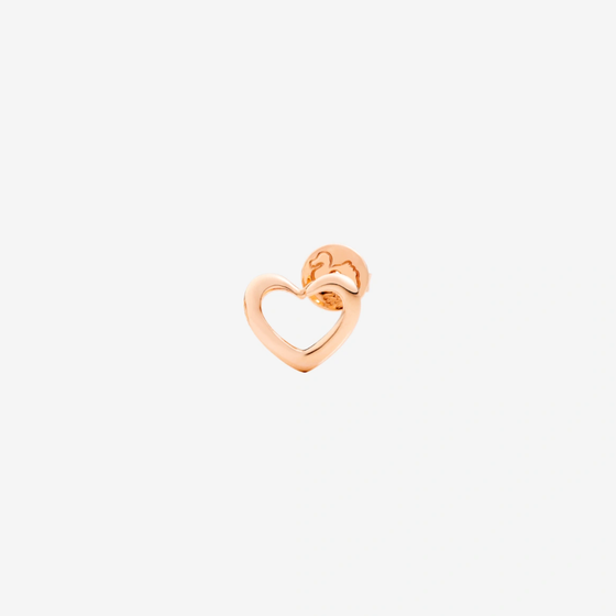 Rose Gold Heart Stud Earring