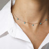 Collier Le Lien Or Jaune - 5 Turquoises