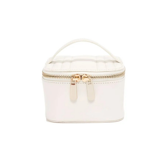 Maria Zip Jewellery Cube - White