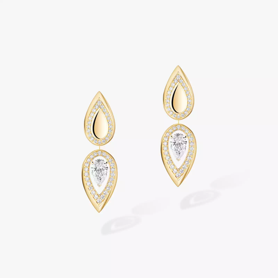 Fiery 0.25ct Yellow Gold Diamond Earrings