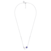 Mother Of Pearl And Iolite + Diamonds White Gold Bouquet Necklace