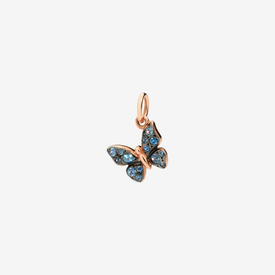 Rose Gold & Sapphire Butterfly Charm