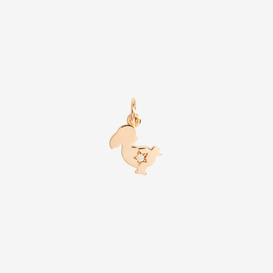 Rose Gold & Diamond Dodo Junior Charm