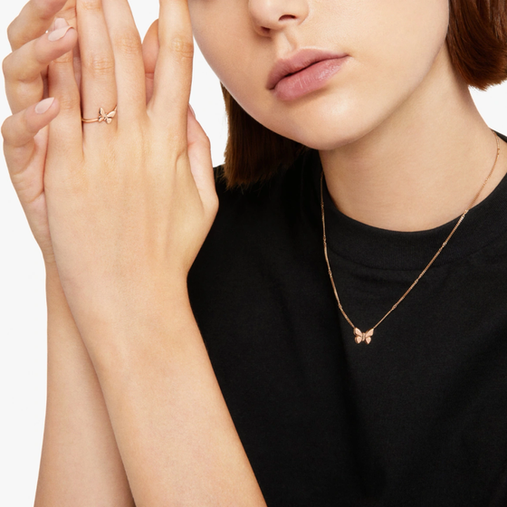 Rose Gold Butterfly Ring