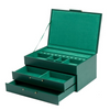 Sophia Jewellery Box with Drawers - Forest Green