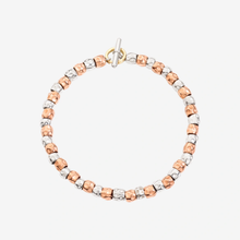  Silver & Rose Gold Granelli Bracelet