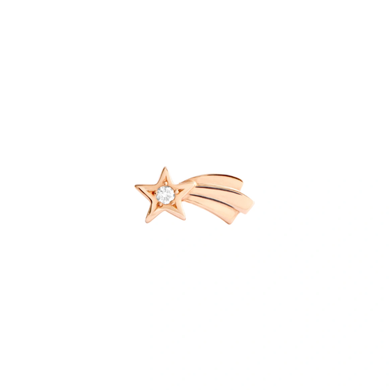 Rose Gold & Diamond Shooting Star Earring