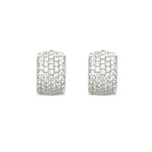  White Diamonds Hoop Earrings