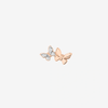 Rose Gold & Diamond Butterfly Stud Earring