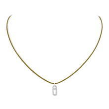  White Gold Diamond Necklace Messika CARE(S) Khaki Cord Pavé Necklace