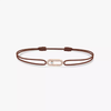 Move Uno Chocolate Cord Bracelet Pink Gold Diamond Bracelet