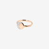 Rose Gold & White Diamond Moon & Sun Ring