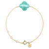 Bracelet Or Jaune Trefle Amazonite