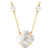 Collier Victoria Perles Et Nacre Blanche Or Jaune