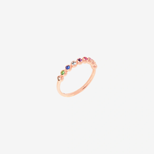  Rose Gold & Coloured Stone Bollicine Ring