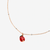 Rose Gold & Ceramic Mini Ladybug Necklace