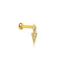  Yellow Gold & Diamonds Piercing