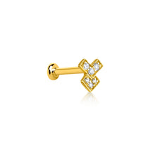  Yellow Gold & Diamonds Piercing