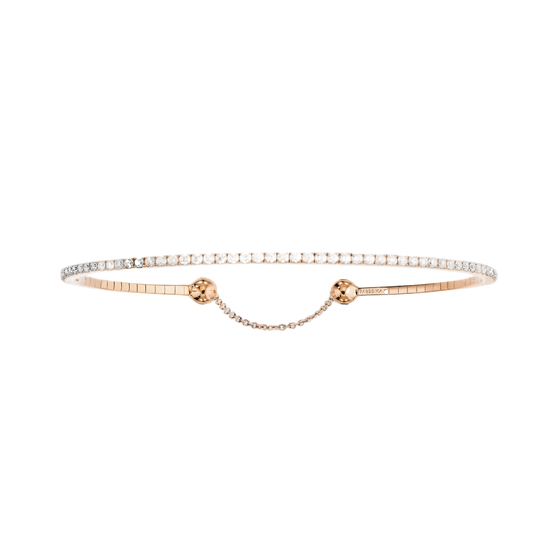 Skinny 0,80ct Bracelet Diamant Or Rose