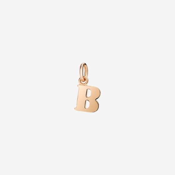 Rose Gold Letter B Charm