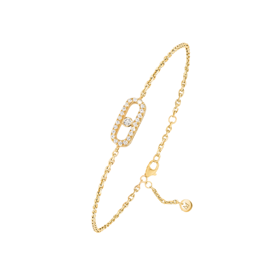 Yellow Gold Diamond Bracelet Messika CARE(S) Pavé Children's Bracelet