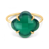 Green Agate Yellow Gold Victoria Ring