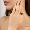 Green Agate Yellow Gold Victoria Ring