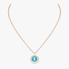 Collier Lucky Move PM Turquoise Collier Diamant Or Rose