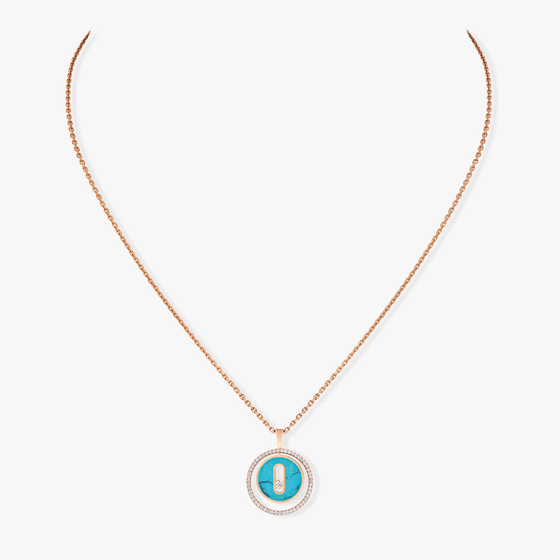 Collier Lucky Move PM Turquoise Collier Diamant Or Rose