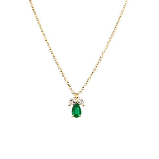 Emerald & Diamonds Necklace